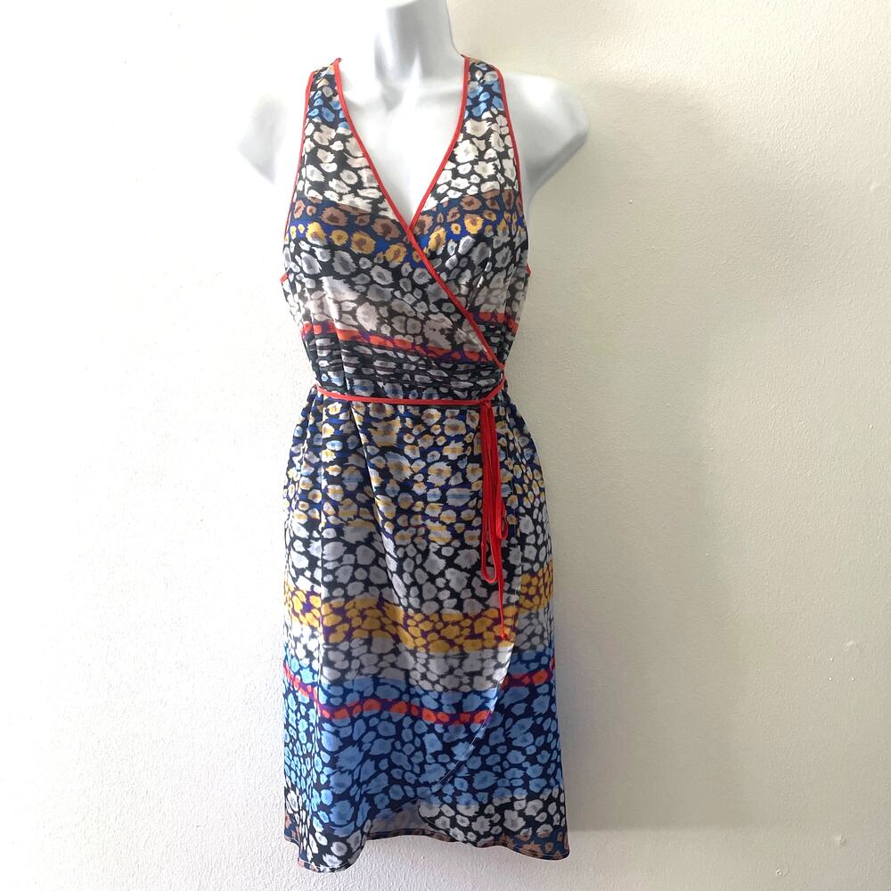 Clover Canyon Wrap Dress Womens Extra Small Silk Lightweight Floral Classic
